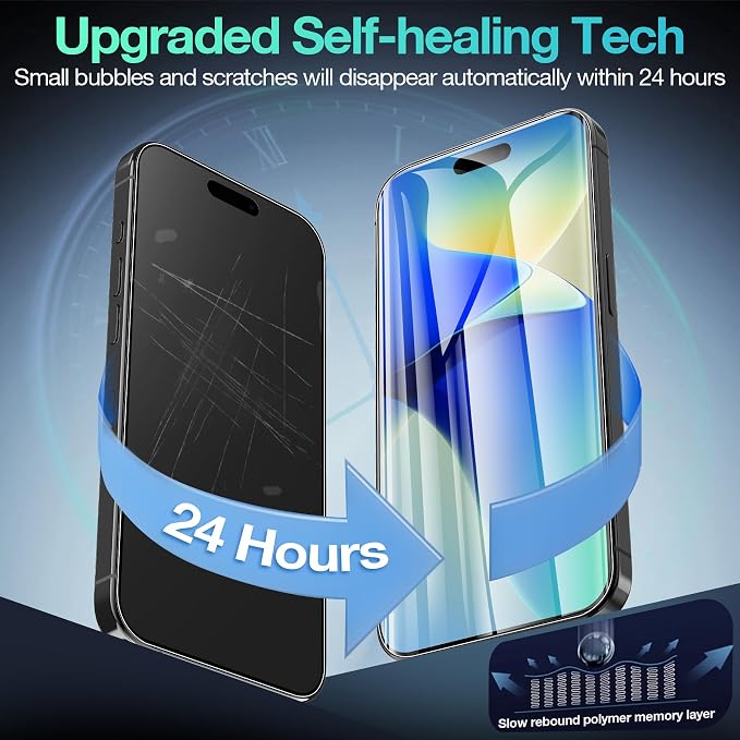 3 Pack Flexible Film Screen Protector for iPhone 12 Pro Max Non-breakable Soft TPU Hydrogel Film for iPhone 12 Pro Max Screen Protector Film (NOT Glass)