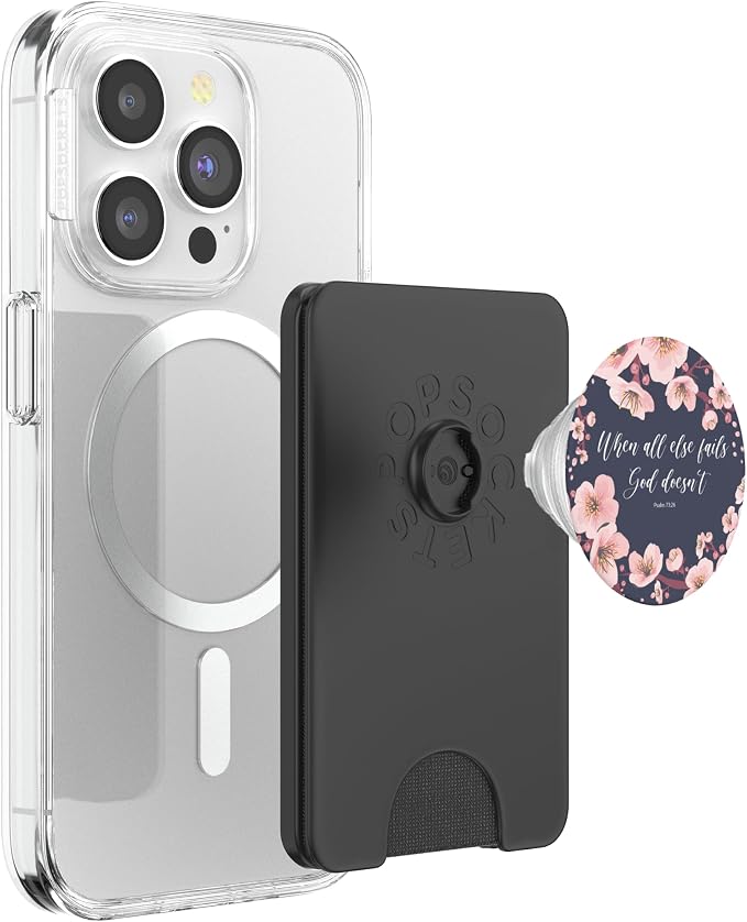 Psalm 73 26 Christian Bible Verse Pink Blue Inspirational PopSockets Adhesive PopGrip