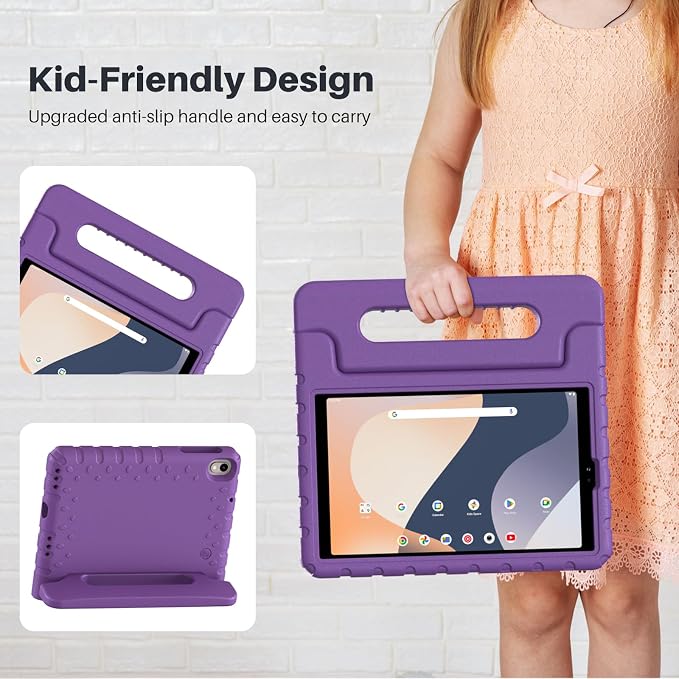 Kids Case for Onn 8 inch Tablet Case Gen 4 2024 (Model:100135923) | Foldable handle highly durable odorless and easy to install suitable for children's learning and play.