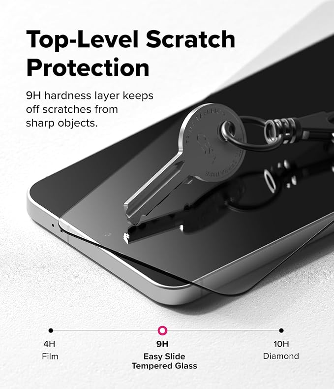 Ringke for Samsung Galaxy A35 5G Screen Protector [Easy Slide 2 Pack] | Easy Installation with Alignment Tool Case Friendly Premium 9H Hardness Tempered Glass
