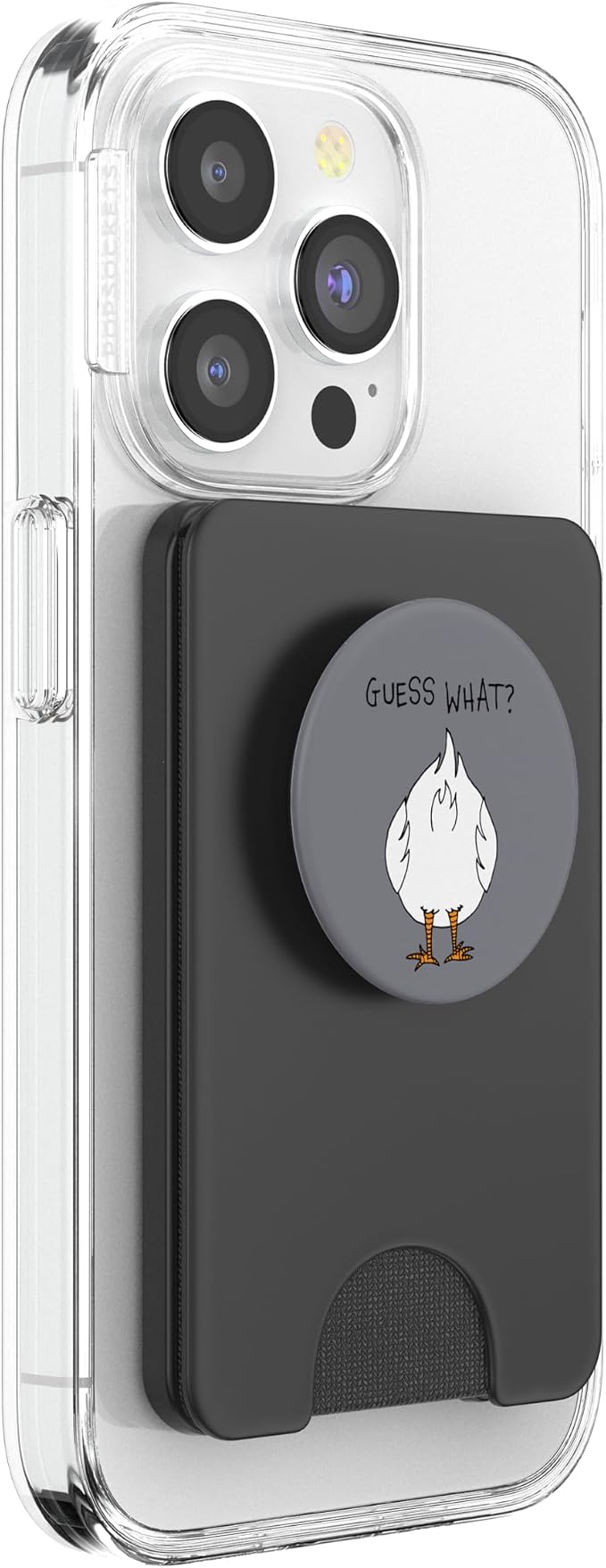 Funny Corny Dad Joke design Guess What Chicken Butt PopSockets Swappable PopGrip