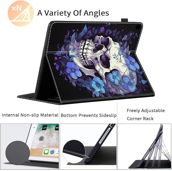 Case Fits All-New Amazon Kindle Fire HD 10 &amp 10 Plus Tablet (13th/11th Generation 2023/2021 Release) 10.1 Durable Shockproof Protective Cover with Auto Wake/Sleep，Black Woman Queen Afro Design