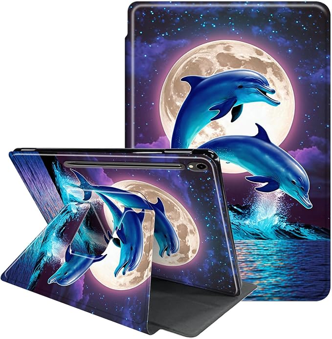 Case for Samsung Galaxy Tab A9 8.7-Inch 2023360 Degree Rotating Multi-Angle Viewing Protective Cover with Auto Sleep/Wake-Blue Butterfly