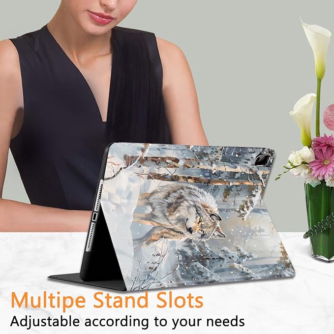 for iPad 10th-Gen 10.9-inch 2022 Case Adjustable Stand Shockproof Protective Cover with Automatic Wake-up/Sleep Function Suitable for iPad 10th Gen 2022 Case Art Dragonfly