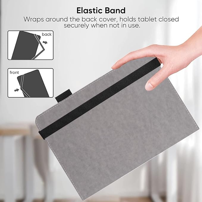 Universal 11 12 Inch Android Tablet CaseMulti-Angle Viewing Stand Stylus Holder Cover for 11-12 Touchscreen TabletBlack