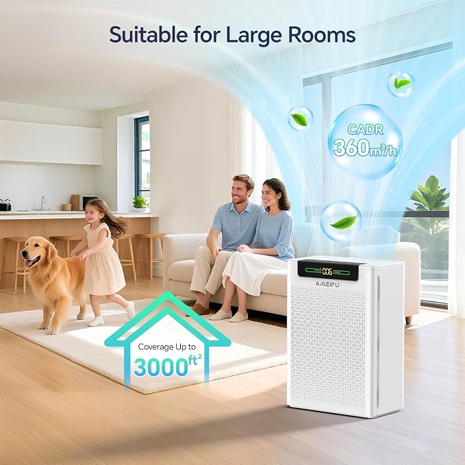 Air Purifiers for Home Large Room Up to 3000 ft², Pet Air Purifier
