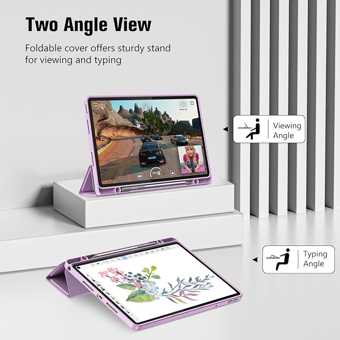 ProCase Full-Edge Case for Lenovo Idea Tab 11 2025 &amp Tab K11 Gen 2 | Slim Trifold Stand Cover with Shockproof TPU Back Pencil Holder &amp Full Protection - Black