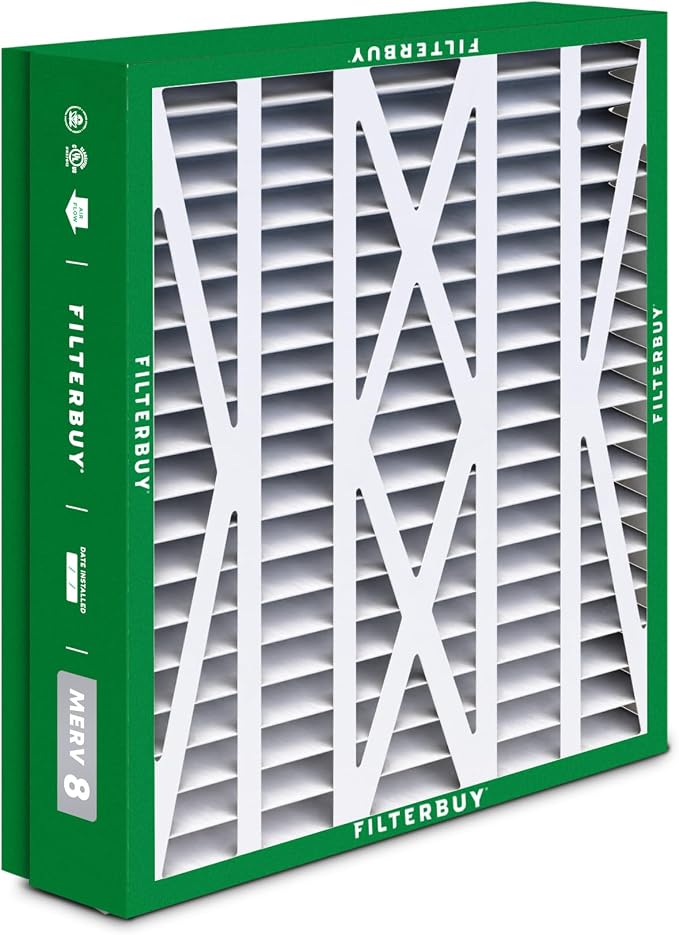 Filterbuy 21x27x5 Air Filter MERV 8 Essential Dust & Allergy Defense, Pleated