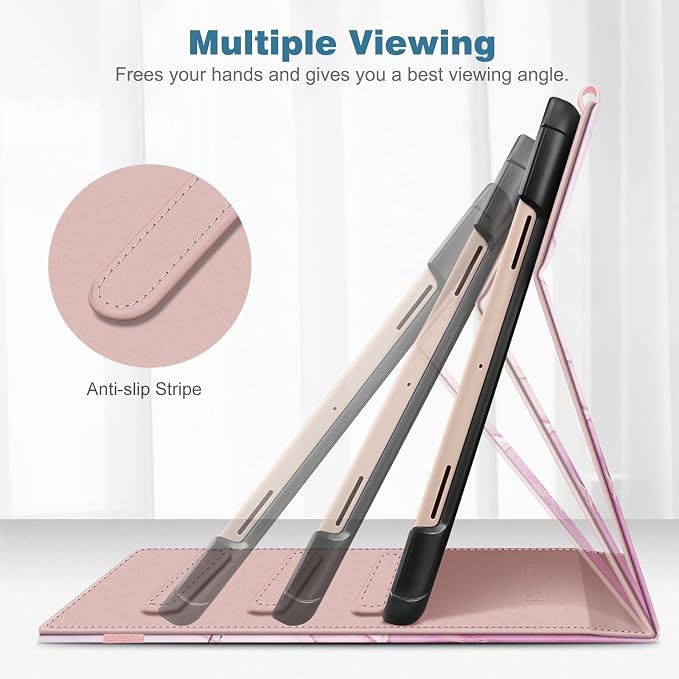 Fintie Case for Google Pixel Tablet 11 inch 2023 Multi-Angle Viewing | Protective Stand Cover with Pocket &amp Pencil Holder Compatible with Charging Speaker Dock Blossom