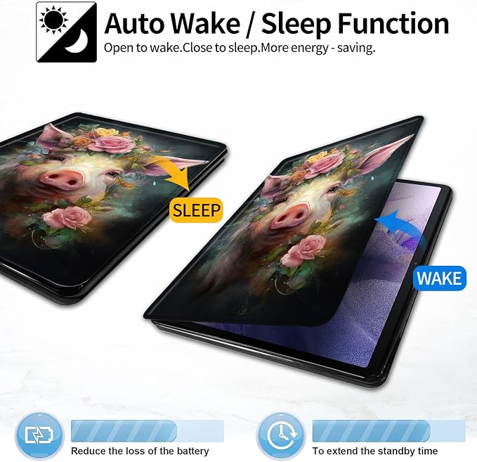 Case for iPad (A16) 11th Generation 11 Inch (2025)iPad 10th Generation 10.9 Inch (2022)PU Leather Slim Standing Smart Coverwith Auto Sleep/WakeBall on Fire