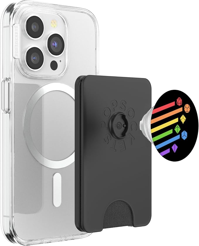 Minimalist Polyhedral Dice Set Colors D20 Collector Nerdy PopSockets Adhesive PopGrip
