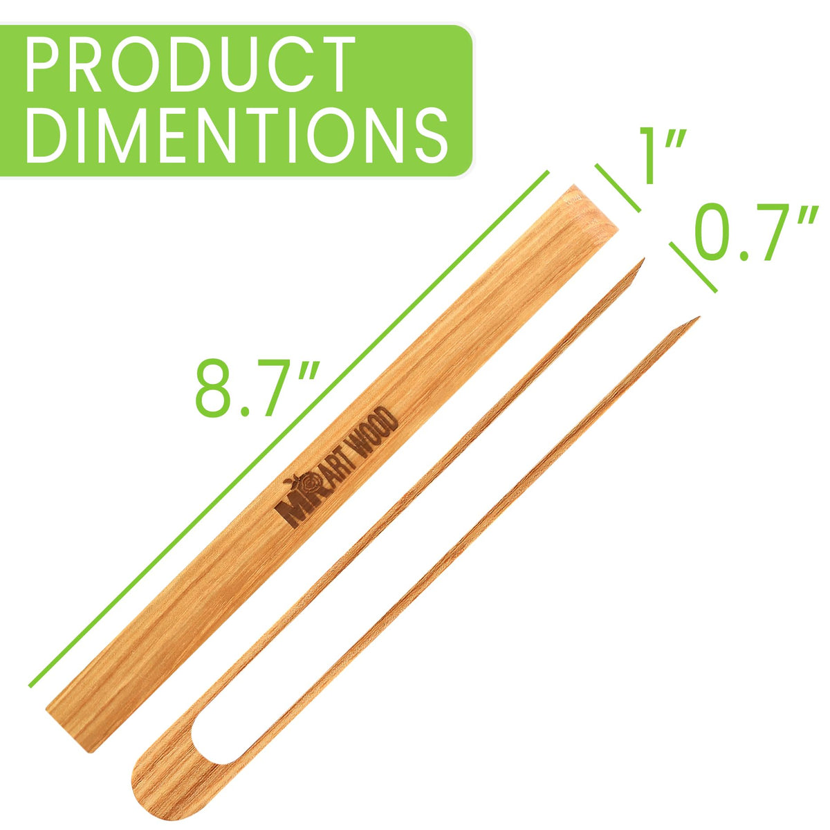 2 Pcs Magnetic Wooden Toaster Tongs | 8.7-Inch Kitchen Tongs for Cooking, Bread, Bacon, Bagels, and Muffins | Non-Toxic Design, Prefect Bamboo Alternative, Perfect for Toaster, BBQ, and Grilling