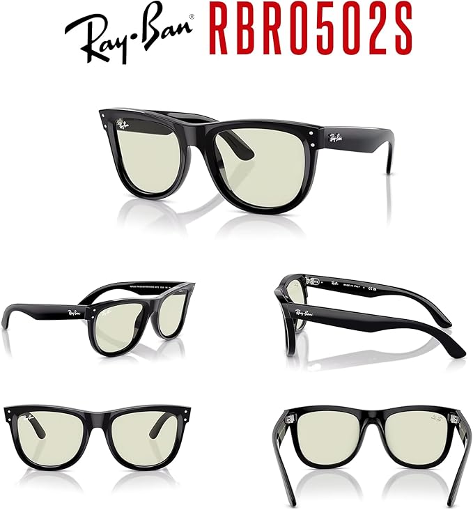 Ray-Ban Wayfarer Reverse RBR0502S Square Sunglasses for Men for Women +BUNDLE with ACCESSORY EYEWEAR KIT