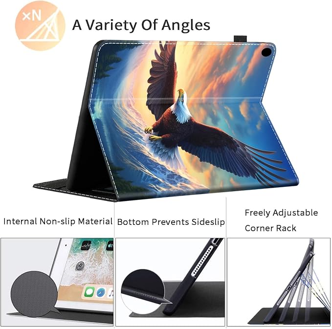 Case for 7 All-New Kindle Paperwhite 12th Gen 2024 &amp Kindle Colorsoft Signature Edition (2024 Release) PU Leather Folio Cover with Auto Wake/Sleep ，Blue Dragon