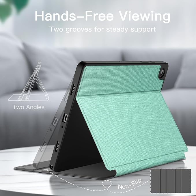 JETech Folio Case Cover for Samsung Galaxy Tab A9 Plus 11 Black | Multi-Angle Stand Cover Slim Protective Cover Auto Wake/Sleep