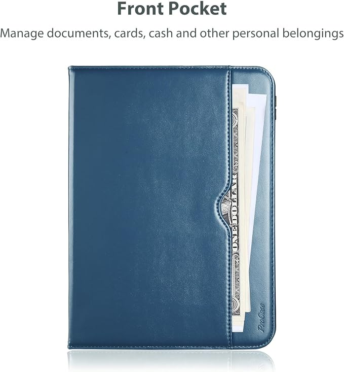 ProCase for iPad A16 11th Generation 11” 2025/iPad 10th Generation 10.9” 2022 with Pencil Holder iPad 11/10 PU Leather Case Business Stand Cover Smart Folio with Hand Strap Front Pocket -Berrypurple