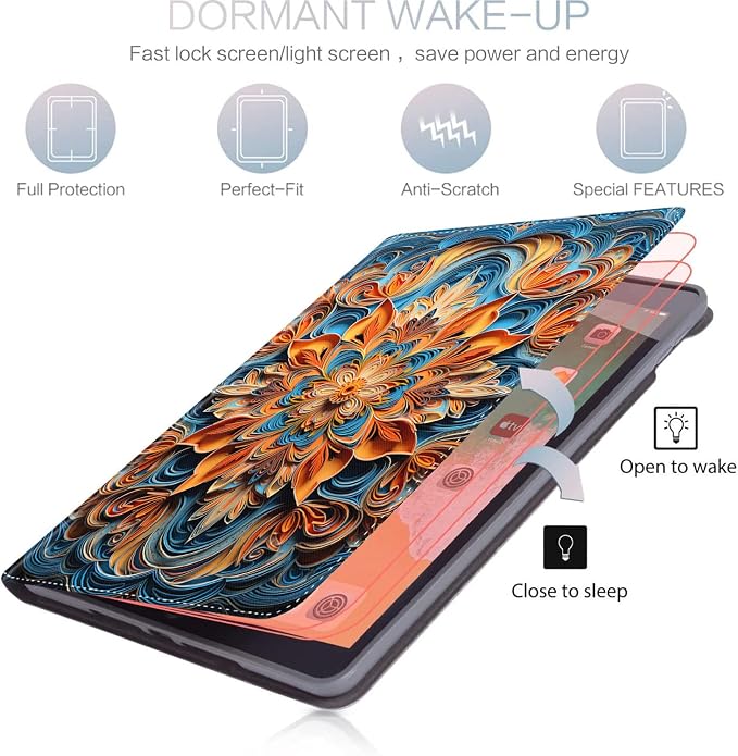 Case for iPad 9th/8th/7th Generation iPad 10.2 Case (2021/2020/2019) Slim Folding Stand Cover with Auto Wake/Sleep for iPad 10.2 inch Abstract Fantasy Colorful Butterfly