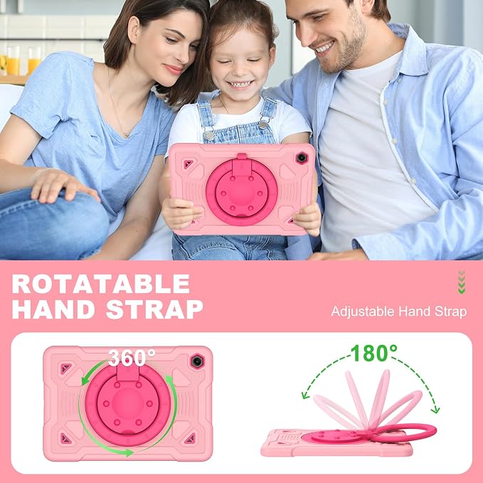 Case for Samsung Galaxy Tab A11 Plus 2025 / A9 Plus 2023 11 Inch Tablet CaseGalaxy Tab A11+/A9+ Case with Screen Protector360°Rotating Stand &amp Shoulder Strap Pencil Holder (Black)