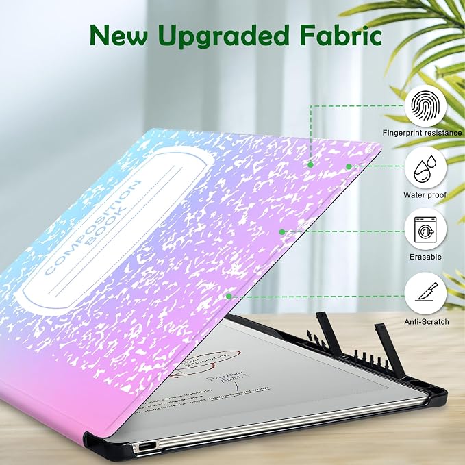 Case for Remarkable Paper Pro Tablet 11.8 (Released in 2024) Hard Back Shell Protective Book Folio Cover with Built-in Pen Holder with Auto Sleep/Wake Function.