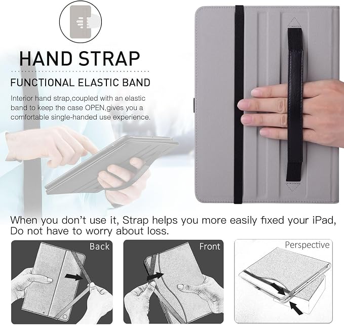 ZtotopCases for iPad 6th/5th Generation 9.7 Inch 2018/2017 iPad Air 2 &amp 1 Case Premium PU Leather Business Folding Cover with Auto Wake/Sleep Multiple Viewing Angles for iPad Air 2nd/1st Gen Bl