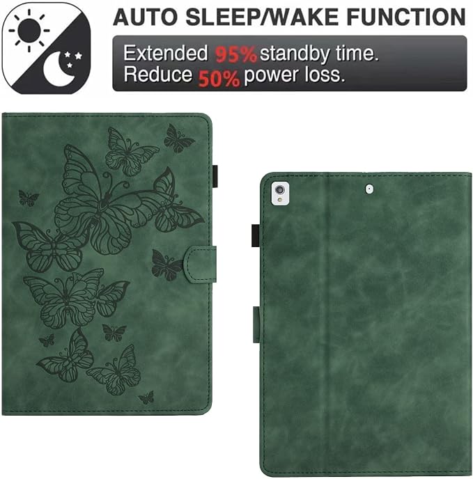 Case for iPad 9th/8th/7th Generation iPad 10.2 Case (2021/2020/2019 Model iPad 9/8/7 Case) PU Leather Folio Folding Stand Cover for iPad 10.2 inch Auto Wake/Sleep Hummingbird