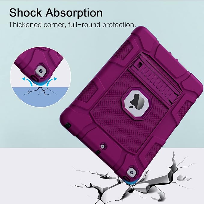 Azzsy Case for iPad 9th Generation/iPad 8th Generation/iPad 7th Generation (10.2 Inch 2021/2020/2019 Model) Heavy Duty Shockproof Rugged Protective Case for iPad 10.2 inch Alpine Green