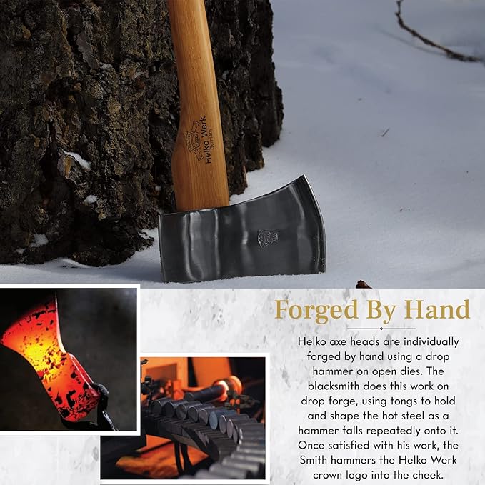 1844 Helko Werk Germany Classic Expedition - 4.5lb Felling Axe - Made in Germany Large Felling Axe for Heavy Duty Felling Trees, Cutting Wood and Timber - Head 4.5lb, Handle 35in. (Expedition) #10497