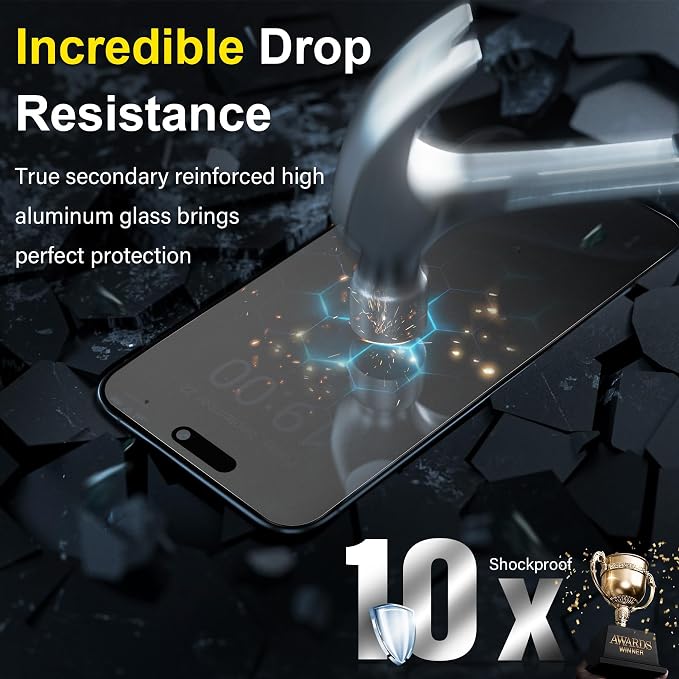 YWXTW 2 Pack Matte Screen Protector for iPhone 14 Pro Max 6.9 Inch + 1 Set Camera Lens Protector Anti Glare Anti Fingerprint 14 Pro Max Glass Screen Protector Bubble Free Smooth as Silk