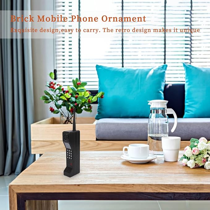 Retro 90s Mobile Phone Prop - Black for 80s 90s Party Decor &amp Home Living Room Decor