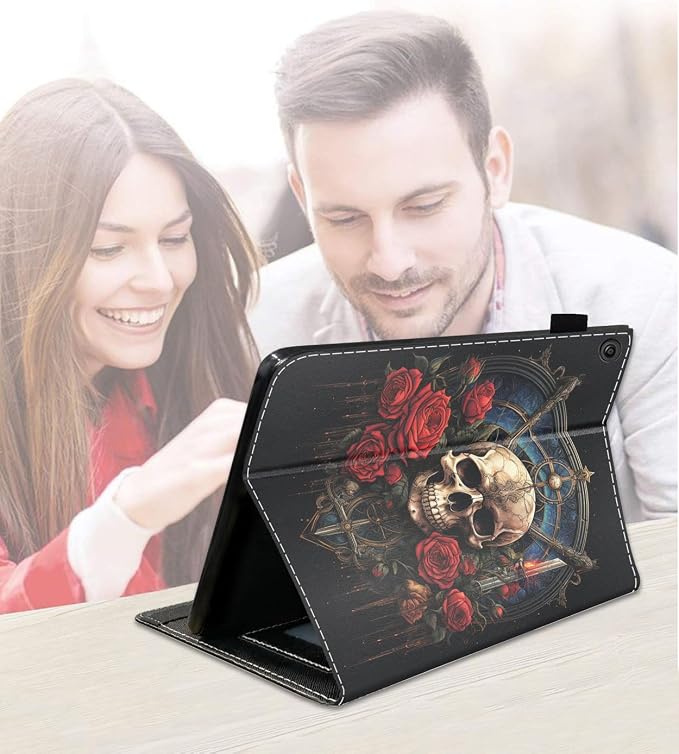Case for Amazon Fire HD 10 Tablet (9th/7th Generation 2019/2017 Release) Slim PU Leather Cover with Card Slot &amp Auto Wake/Sleep for Fire 10.1 Tablet African American Girl