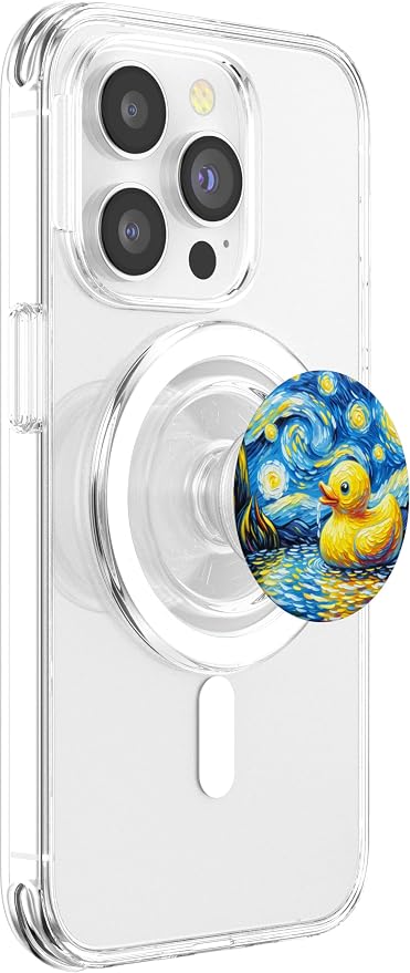 Rubber Duck Starry Night Painting Ducky Vincent Van Gogh Art PopSockets PopWallet for MagSafe