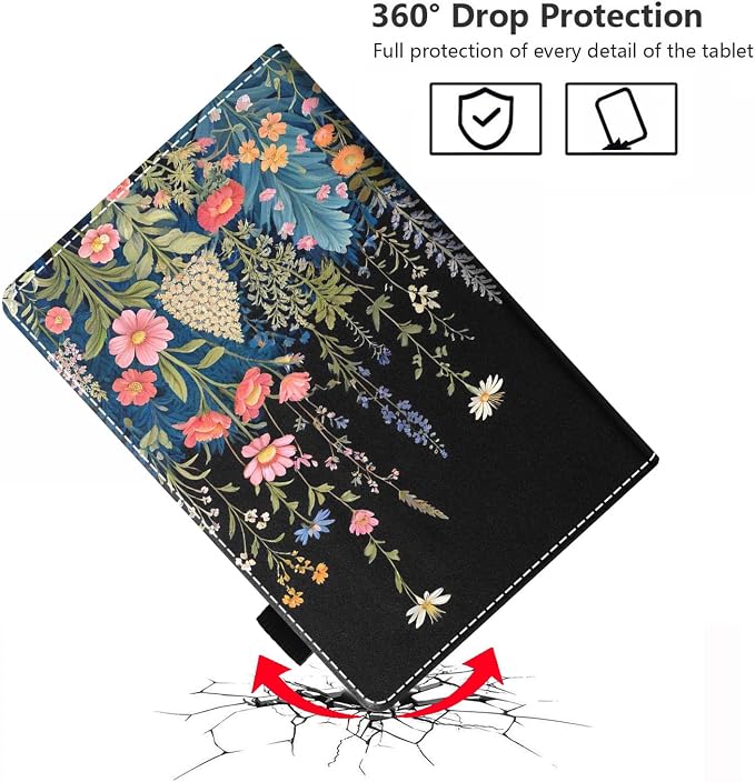 Case for Amazon Fire HD 8/Fire HD 8 Plus Tablet (12th/10th Generation 2024/2022/2020 Release) Premium PU Leather Cover with Auto Sleep Wake African Women