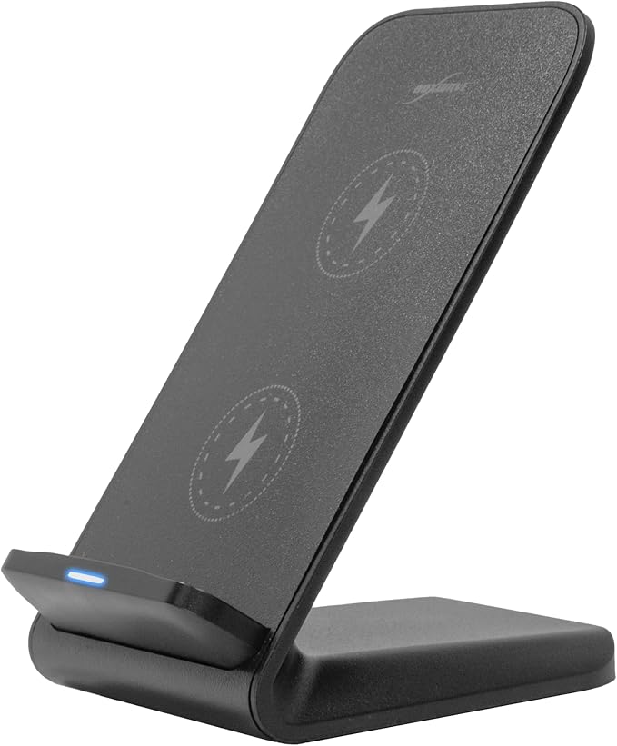 BoxWave Charger Compatible with Xiaomi 14T Pro - Wireless QuickCharge Stand (15W) Desktop Viewing Wireless Charging - Jet Black