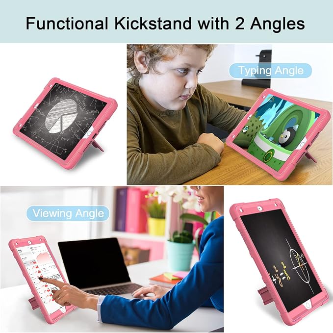 Azzsy Case for iPad 9th Generation/iPad 8th Generation/iPad 7th Generation (10.2 Inch 2021/2020/2019 Model) Heavy Duty Shockproof Rugged Protective Case for iPad 10.2 inch Alpine Green