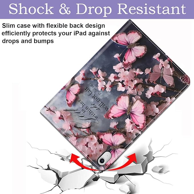 Case for iPad (A16) 11th Generation 11 Inch 2025 / iPad 10th Generation 10.9 Inch 2022 Ultra-Thin Multi-Angle Protective Cover with Auto Sleep/Wake A Dark Horse
