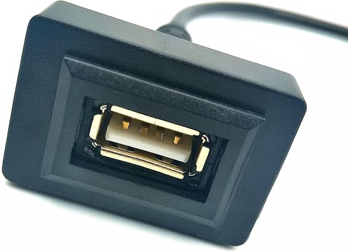 DEVMO Car Dash Flush Mount USB Port Panel Extension Cable Adapter Compatible with to-yota Vios/ALTIS (35 24mm)