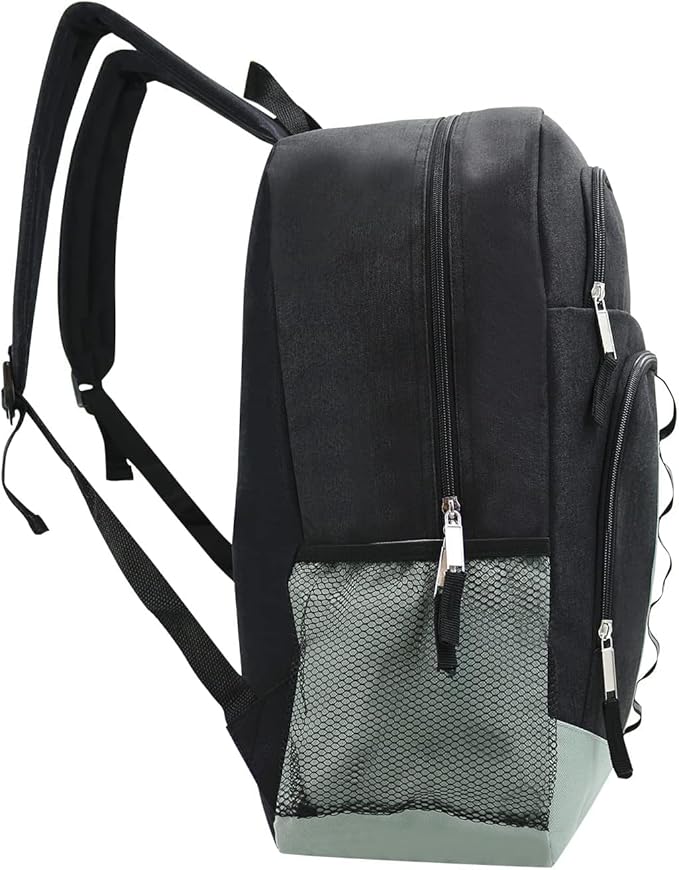 6-Pack 18” Sport Backpacks with 52 Piece School Supplies Kits - Pens, Pencils, Crayons – Bulk Bundle for Elementary, Middle, and High School Students