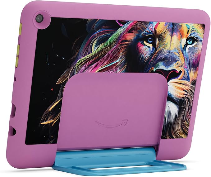 Amazon Kid-Friendly Case for Fire HD 8 tablet (Only compatible with 12th generation tablet) Jungle Cat