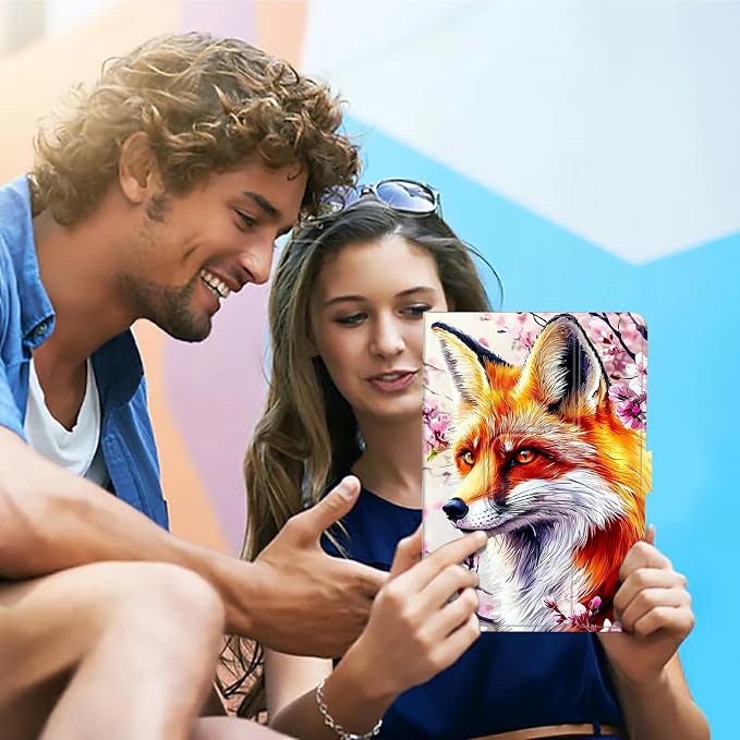 for Walmart Onn 10.1 2024 Onn 10.1 Gen 4 Universal Tablet Case 360 Degree Rotating Kickstand Protective Stand Case with Multiple Viewing PU Leather Shell Case Black Book Cat