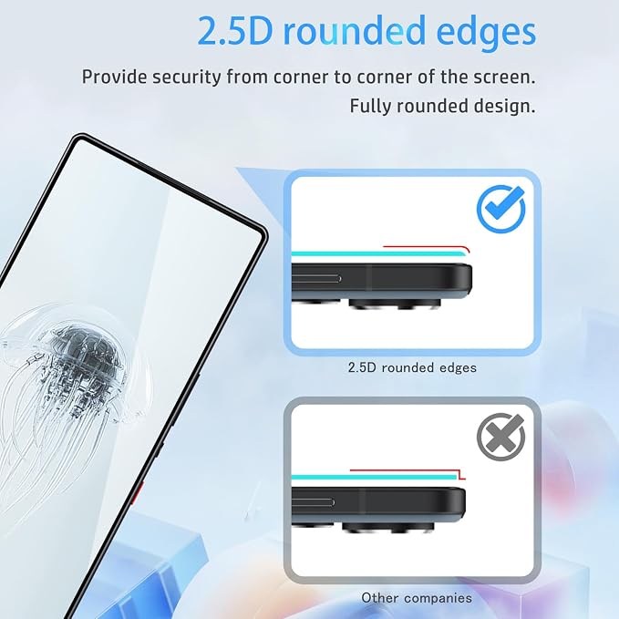NOUKAJU Screen Protector for REDMAGIC 10 Pro/10 Pro Plus/10S Pro Tempered Glass Screen Protector HD Tempered GlassScratch ResistantProtector for Red Magic 10 Pro 6.85 inch[3pack]