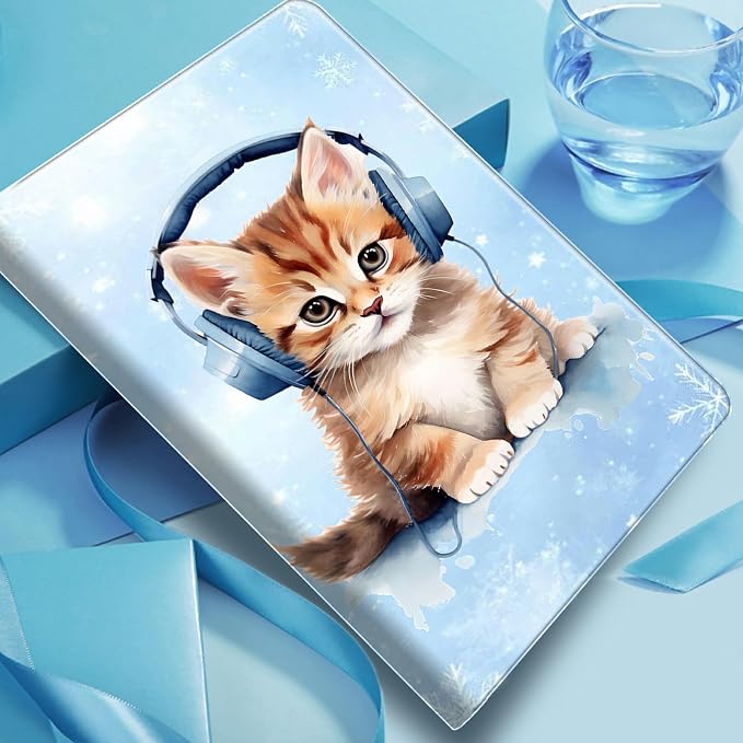 Case for Fire 7 2019/2017/2015Black Cat Purple Roses | DIGTIALL Slim Cover for Fire 7 Tablet 9th/7th/5th Gen 7.0 Folding Stand Protective Case Auto Sleep/Wake Smart Shell
