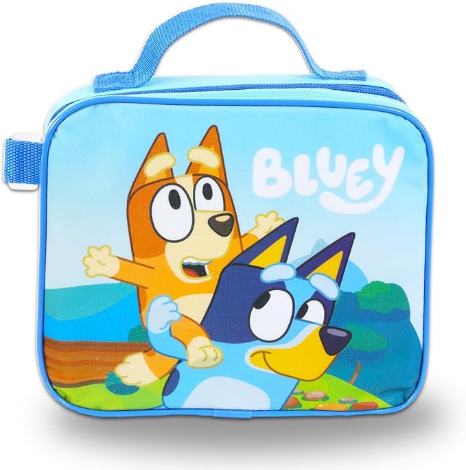 Bluey Backpack and Lunch Bag Set - Bundle with 16” School Bag, Lunch Box, Water Bottle, Stickers, More | Bluey School Supplies for Kids, Toddlers, Girls