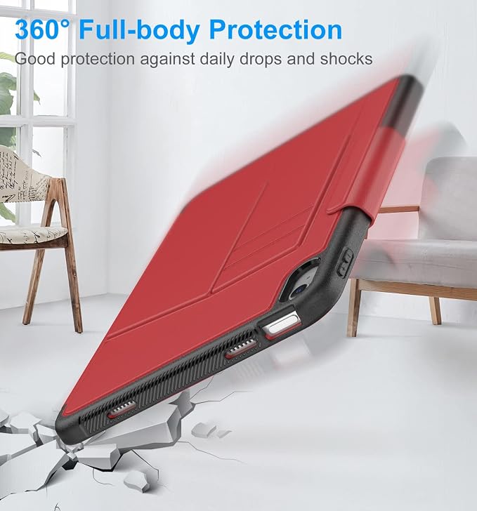 DAORANGE for iPad (A16) 11th Generation Case iPad 10th Gen Case Black | For iPad 11/10.9 Inch Case 2025/2022 Strong Magnetic Shockproof Case with Multi-Angle Stand Pen Holder Rugged &amp Durable