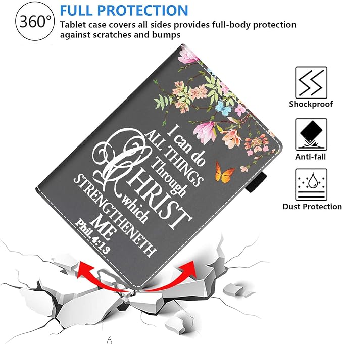 Case for Amazon Kindle Fire HD 10 Tablet (10.1 Inch 9th/7th Generation 2019/2017 Release) Premium PU Leather Stand Cover with Auto Wake Sleep - African American Girl
