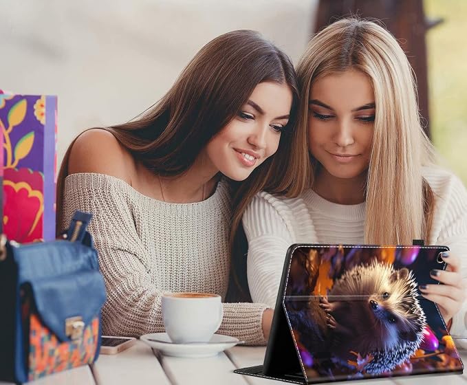 Case for All-New Amazon Fire HD 10 and 10 Plus Tablet (13th/11th Generation 2023/2021 Release) 10.1 Multi-Angle Smart Stand Cover Auto Sleep/Wake Skull and Fire
