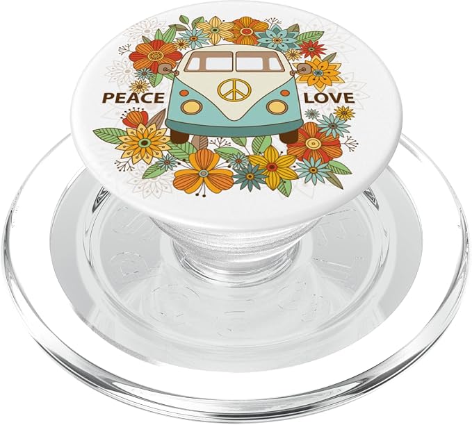 Peace and love - Hippie PopSockets PopGrip: Swappable Grip for Phones &amp Tablets PopSockets Adhesive PopGrip