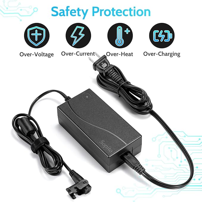 Sopito Recliner Power Supply Universal 29V 2A AC/DC Adapter 100-240V with Longer Power Cord, 2-Pin Switching Transformer, Replacement Part for Recliner Sofa/Lift Chair/Electric Couch/Standing Desk