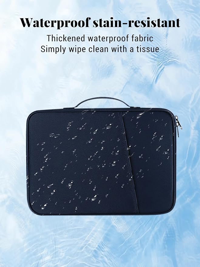 for XPPen Magic Drawing Pad 12.2 Inch Tablet Sleeve Carrying Case with Handle Water-Resistant Double-Layer Design Black
