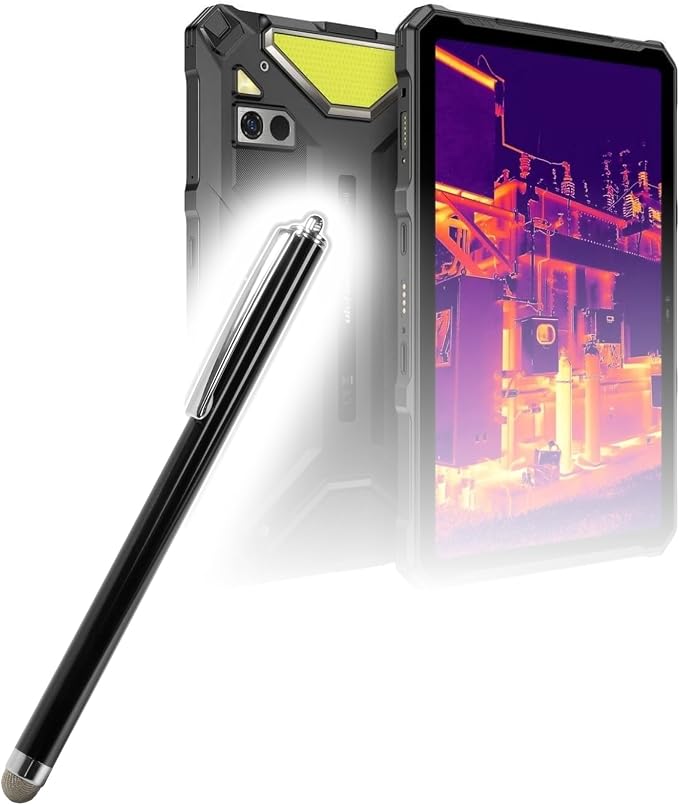 BoxWave Stylus Pen Compatible with Ulefone Armor Pad 4 Ultra Thermal - EverTouch Capacitive Stylus Fiber Tip Capacitive Stylus Pen - Jet Black