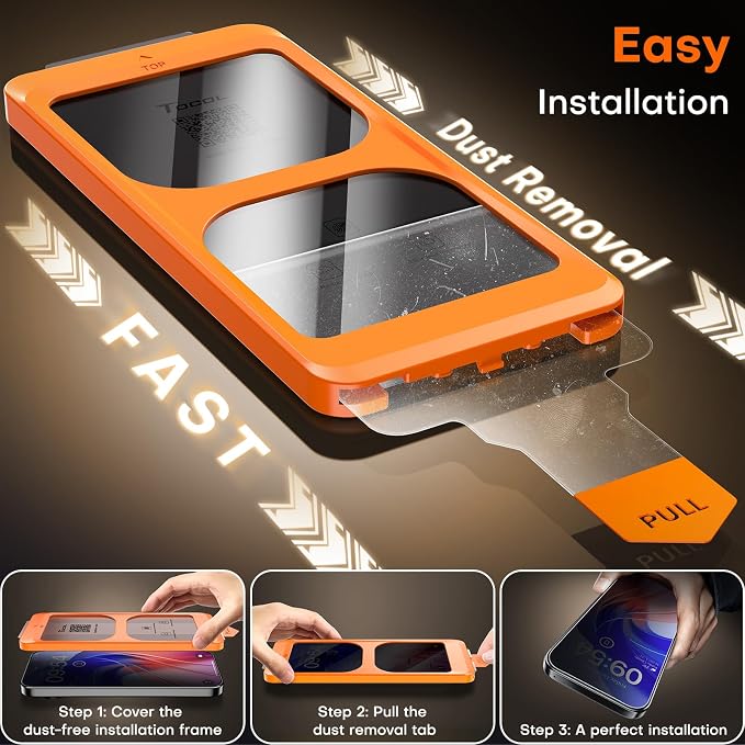 TOCOL for Pixel 2026 Screen Protector Clear | Easy Installation Bubble-Free 9H+ Tempered Glass 11FT Military Grade Shatterproof Anti-Scratch Case Friendly HD 2 Pack
